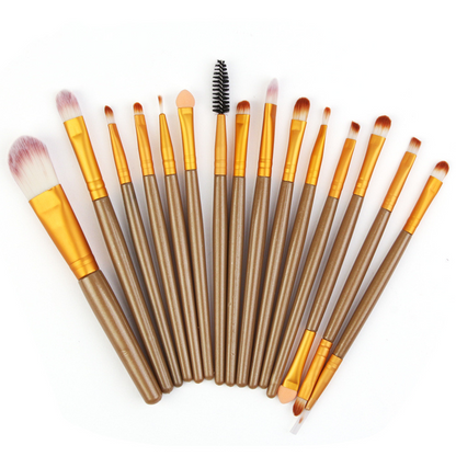 15-Piece Essential Makeup Brush Set