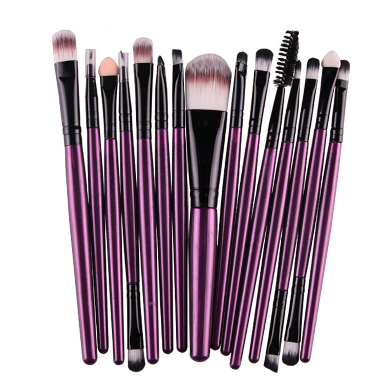 15-Piece Essential Makeup Brush Set