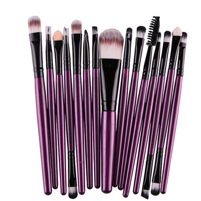 15-Piece Essential Makeup Brush Set