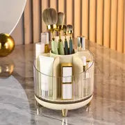 360° Rotating Makeup Organizer with Compartments