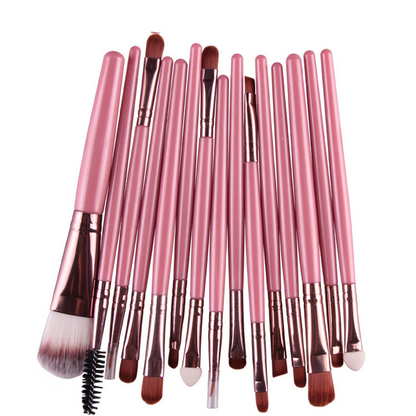 15-Piece Essential Makeup Brush Set