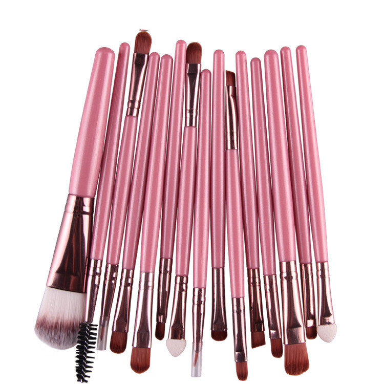 15-Piece Essential Makeup Brush Set