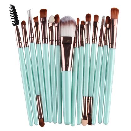 15-Piece Essential Makeup Brush Set