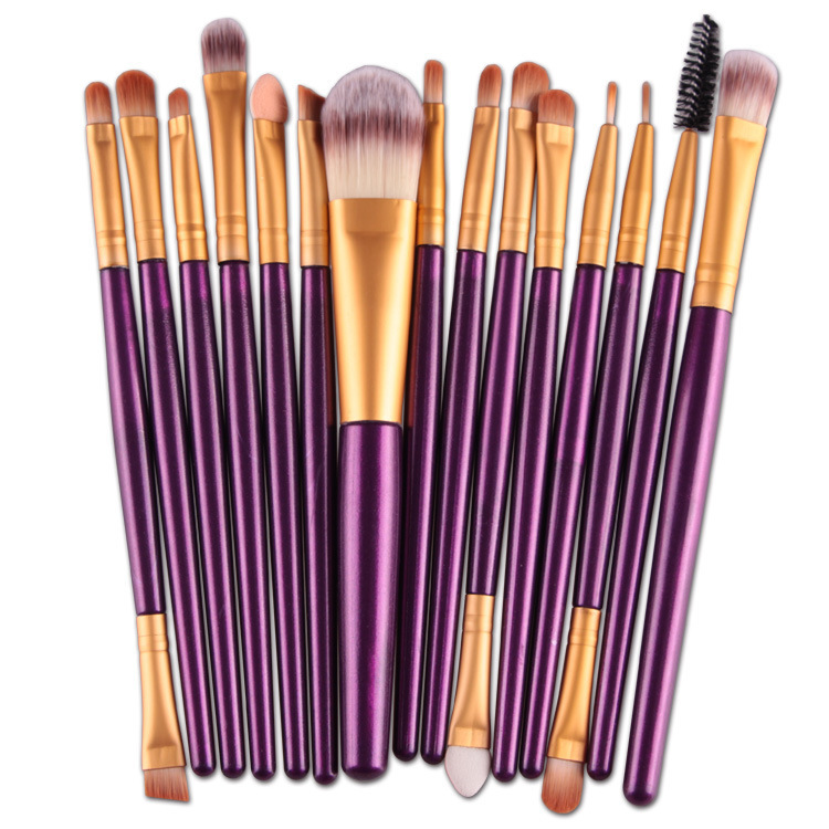 15-Piece Essential Makeup Brush Set