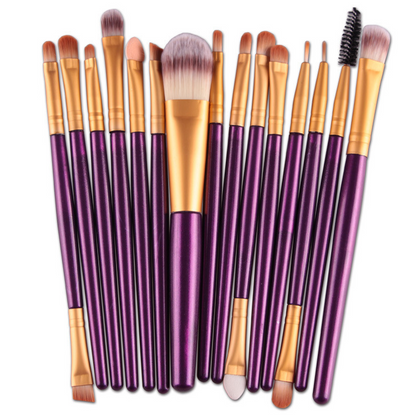 15-Piece Essential Makeup Brush Set